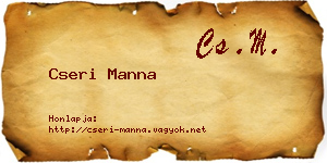Cseri Manna névjegykártya